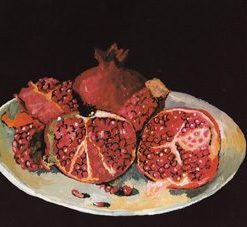 Seven Species, Pomegranate, Painting Copy, Diana Shimon