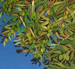 Seven Species, Olives, Painting Copy, Diana Shimon